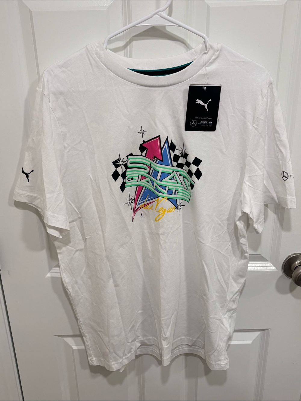 NWT PUMA x Mercedes-AMG F1 Las Vegas GP Garage Crew T-Shirt Men’s U.S. Large